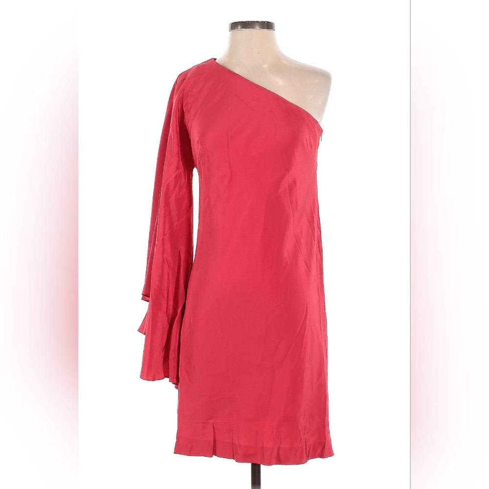 Nicole Miller Silk One Shoulder Cocktail Dress
